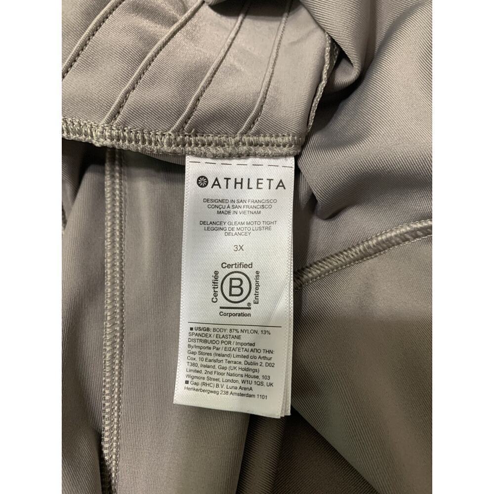 ATHLETA Women’s Delancey Gleam Moto Tight Taupe Size 3X Athleisure - Picture 9 of 12
